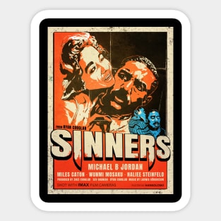 Sinners Grindhouse Poster Sticker